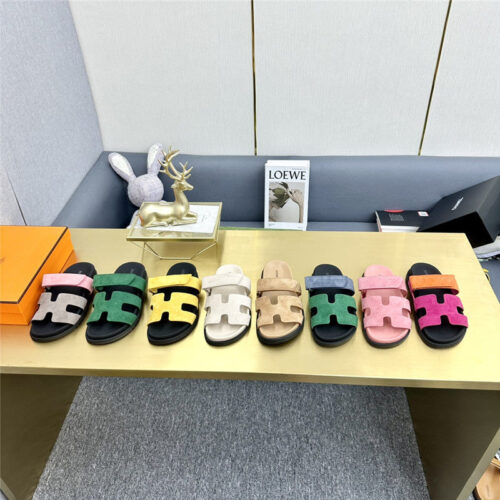 High Quality Luxury Hermes Roll Cake Hair Uncle Slippers – Style 16579 product detail