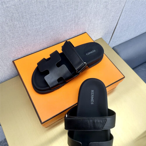 High Quality Luxury Hermes Roll Cake Hair Uncle Slippers product detail