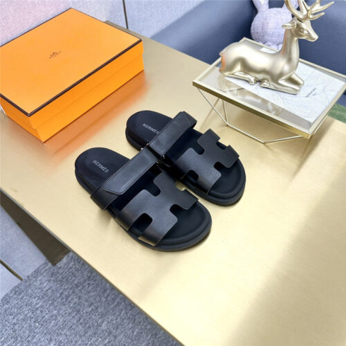 High Quality Luxury Hermes Roll Cake Hair Uncle Slippers product detail