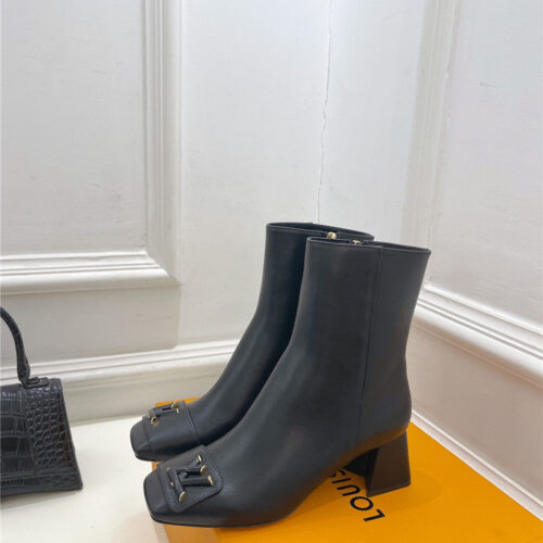High Quality Luxury Louis Vuitton New V-Shaped Chunky Heel Ankle Boots product detail