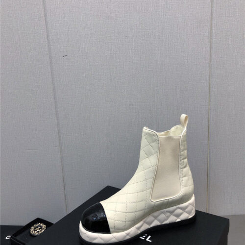 High Quality Luxury Chanel New Rhombus Thick-Soled Elastic Ankle Boots product detail
