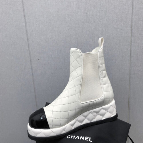 High Quality Luxury Chanel New Rhombus Thick-Soled Elastic Ankle Boots product detail