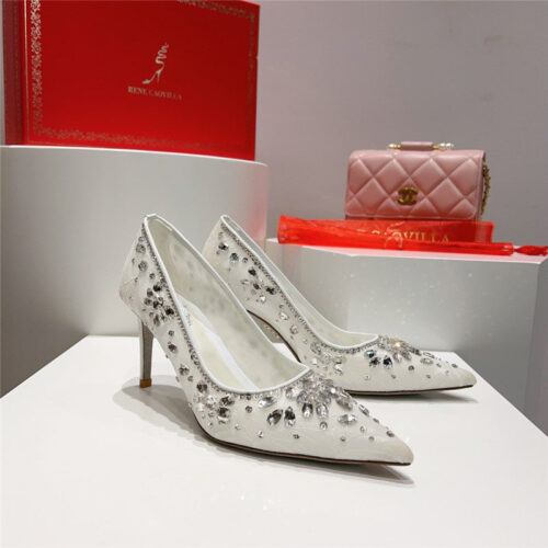 High Quality Luxury Rene Caovilla Crystal Gem Pumps alternate view