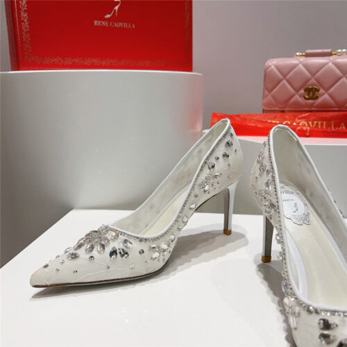 High Quality Luxury Rene Caovilla Crystal Gem Pumps product detail