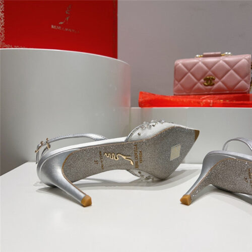 High Quality Luxury Rene Caovilla Crystal Jeweled Silk Heels – Style 35270 product detail
