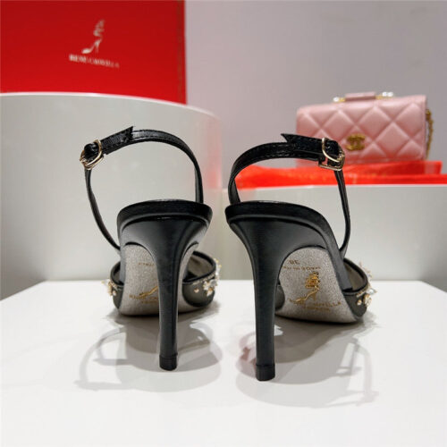 High Quality Luxury Rene Caovilla Crystal Jeweled Silk Heels – Style 31878 product detail