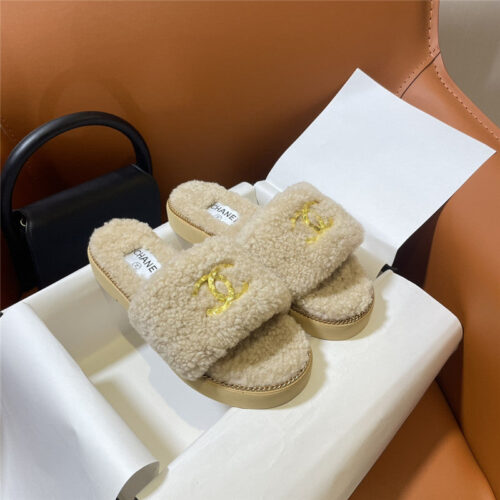 High Quality Luxury Chanel New Fur Slippers – Style 58342