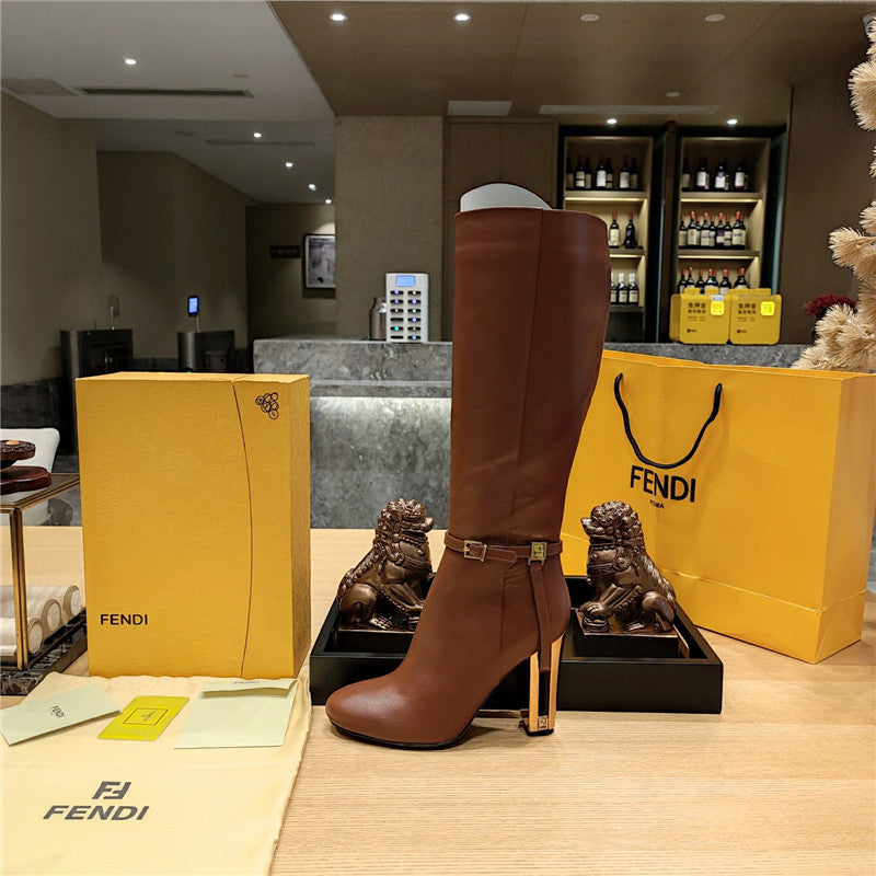 High Quality Luxury Fendi Electroplated High Heel Boots product detail