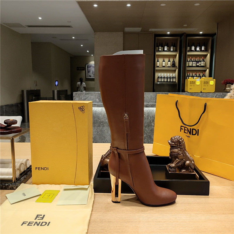 High Quality Luxury Fendi Electroplated High Heel Boots product detail