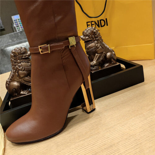 High Quality Luxury Fendi Electroplated High Heel Boots product detail