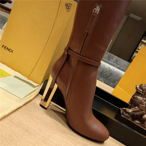 High Quality Luxury Fendi Electroplated High Heel Boots product detail
