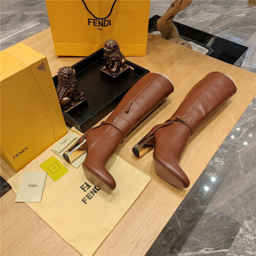 High Quality Luxury Fendi Electroplated High Heel Boots product detail