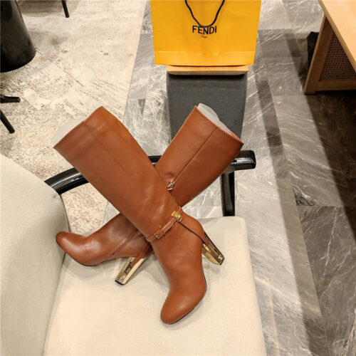 High Quality Luxury Fendi Electroplated High Heel Boots alternate view