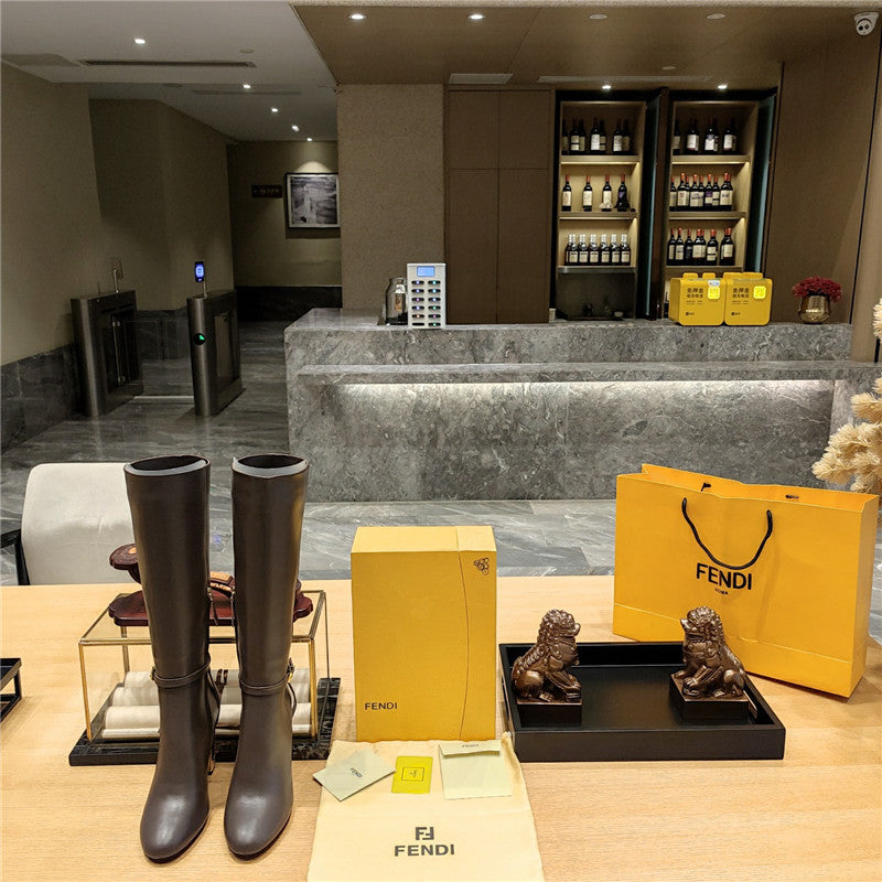 High Quality Luxury Fendi Electroplated High Heel Boots – Style 11059 product detail