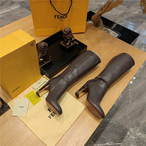 High Quality Luxury Fendi Electroplated High Heel Boots – Style 11059 product detail