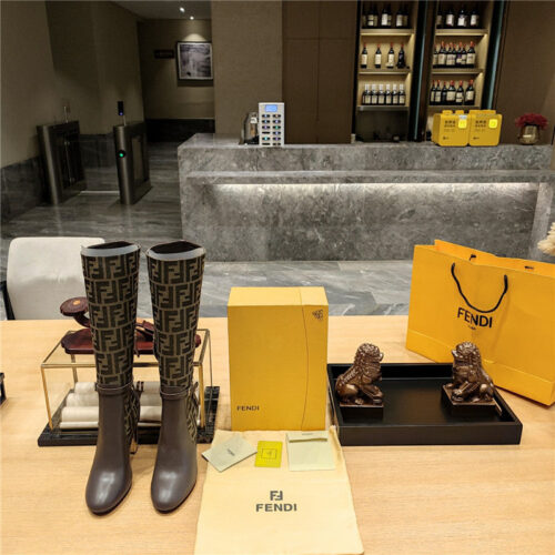 High Quality Luxury Fendi Electroplated High Heel Boots – Style 05971 product detail
