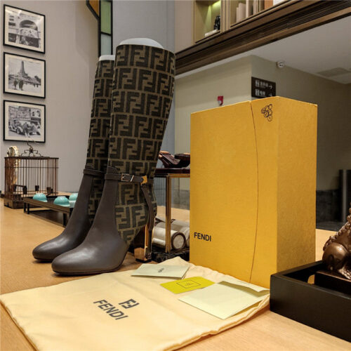 High Quality Luxury Fendi Electroplated High Heel Boots – Style 05971 product detail
