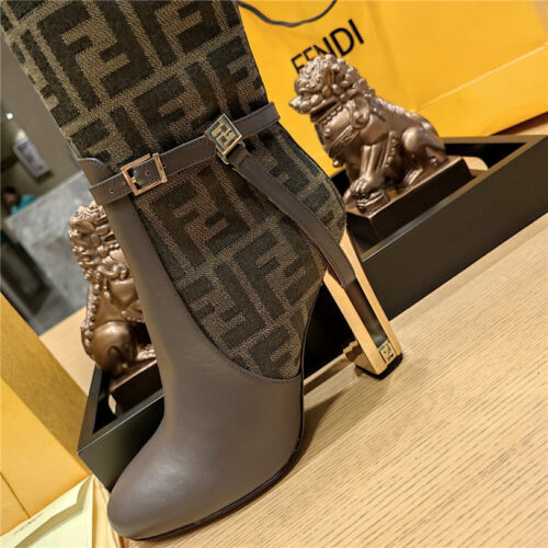 High Quality Luxury Fendi Electroplated High Heel Boots – Style 05971 product detail