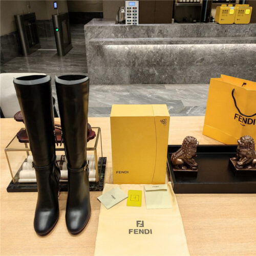 High Quality Luxury Fendi Electroplated High Heel Boots – Style 68115 alternate view
