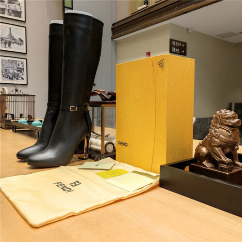 High Quality Luxury Fendi Electroplated High Heel Boots – Style 68115 product detail