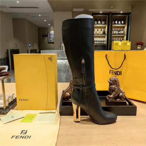 High Quality Luxury Fendi Electroplated High Heel Boots – Style 68115 product detail