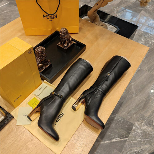 High Quality Luxury Fendi Electroplated High Heel Boots – Style 68115 product detail