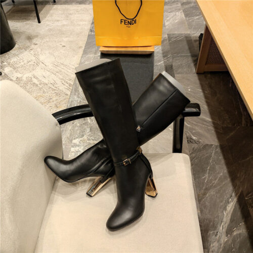 High Quality Luxury Fendi Electroplated High Heel Boots – Style 68115 product detail