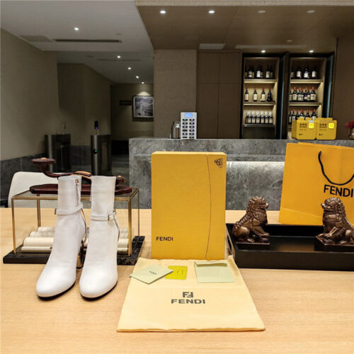 High Quality Luxury Fendi Electroplated High Heel Ankle Boots – Style 64179 product detail