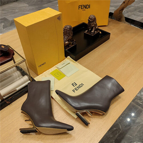 High Quality Luxury Fendi Pointed Toe High Heel Ankle Boots – Style 42003 product detail