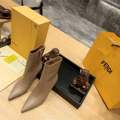 High Quality Luxury Fendi Pointed Toe High Heel Ankle Boots – Style 38611 alternate view