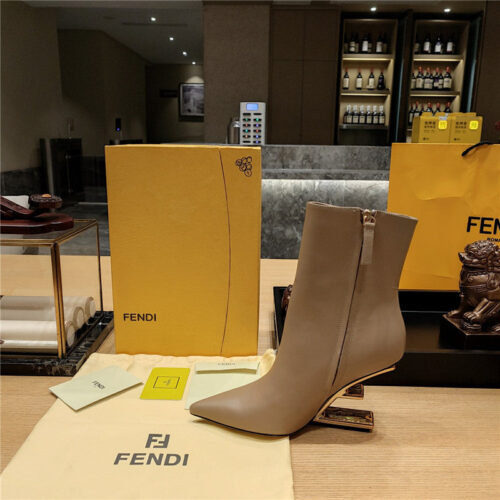 High Quality Luxury Fendi Pointed Toe High Heel Ankle Boots – Style 38611 product detail