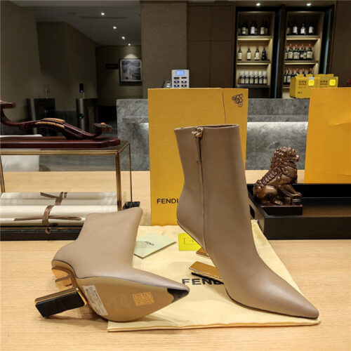 High Quality Luxury Fendi Pointed Toe High Heel Ankle Boots – Style 38611 product detail