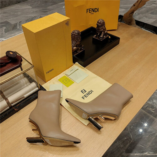 High Quality Luxury Fendi Pointed Toe High Heel Ankle Boots – Style 38611 product detail