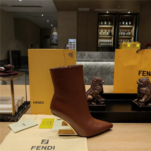 High Quality Luxury Fendi Pointed Toe High Heel Ankle Boots – Style 30131 product detail