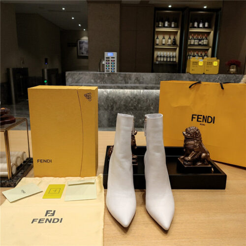 High Quality Luxury Fendi Pointed Toe High Heel Ankle Boots – Style 56115 product detail