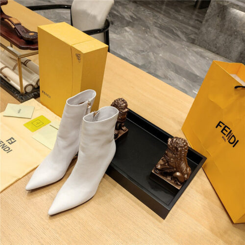 High Quality Luxury Fendi Pointed Toe High Heel Ankle Boots – Style 56115 alternate view