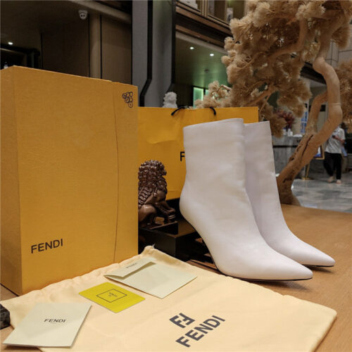 High Quality Luxury Fendi Pointed Toe High Heel Ankle Boots – Style 56115 product detail