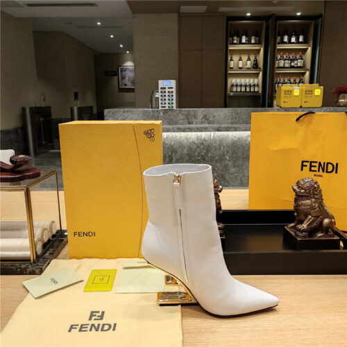 High Quality Luxury Fendi Pointed Toe High Heel Ankle Boots – Style 56115 product detail
