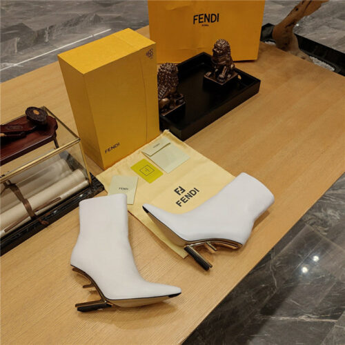 High Quality Luxury Fendi Pointed Toe High Heel Ankle Boots – Style 56115 product detail