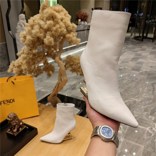 High Quality Luxury Fendi Pointed Toe High Heel Ankle Boots – Style 56115 product detail