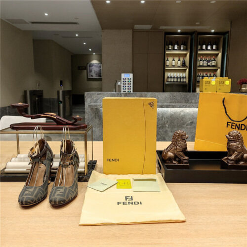 High Quality Luxury Fendi Electroplated High Heel Sandals – Style 61331 product detail