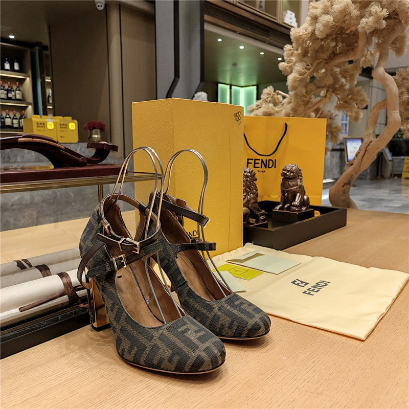 High Quality Luxury Fendi Electroplated High Heel Sandals – Style 61331 product detail