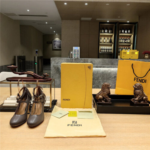 High Quality Luxury Fendi Electroplated High Heel Sandals – Style 23475 product detail