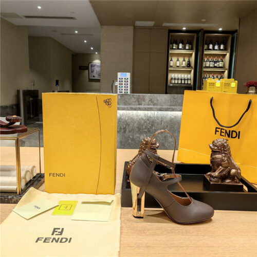 High Quality Luxury Fendi Electroplated High Heel Sandals – Style 23475 product detail