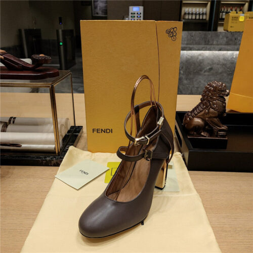 High Quality Luxury Fendi Electroplated High Heel Sandals – Style 23475 product detail