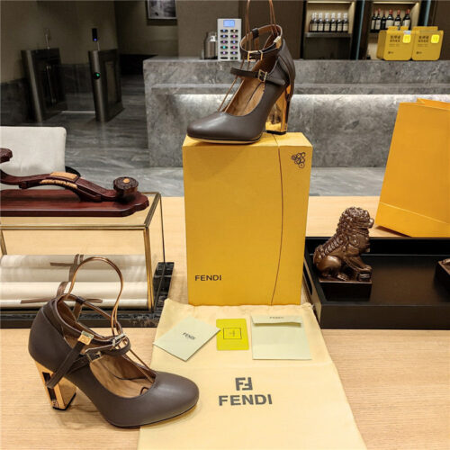 High Quality Luxury Fendi Electroplated High Heel Sandals – Style 23475 product detail