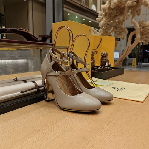 High Quality Luxury Fendi Electroplated High Heel Sandals – Style 83923 alternate view