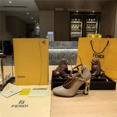 High Quality Luxury Fendi Electroplated High Heel Sandals – Style 83923 product detail
