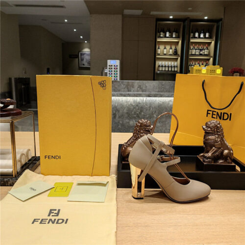 High Quality Luxury Fendi Electroplated High Heel Sandals – Style 83923 product detail
