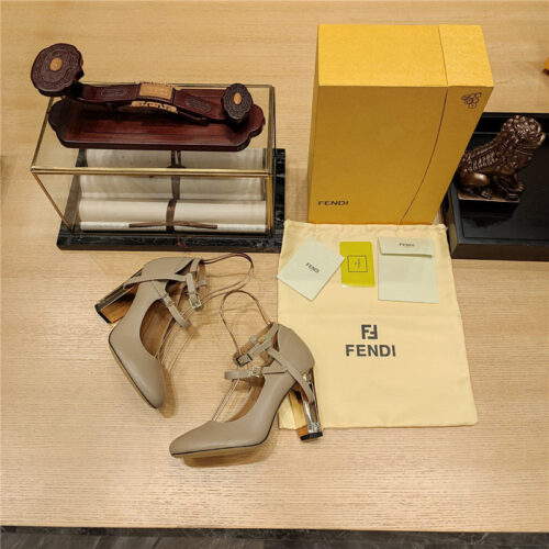 High Quality Luxury Fendi Electroplated High Heel Sandals – Style 83923 product detail